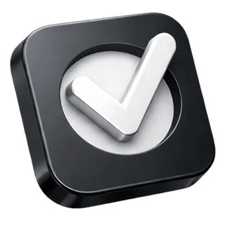 3D checkmark confirmation icon featured on the Bright Stakeldom about page